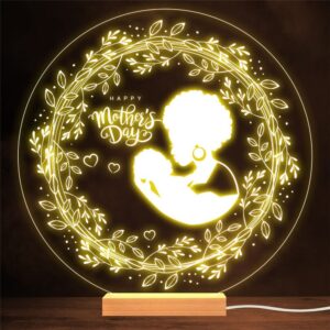 Happy Mother s Day Silhouette Mother Afro Gift Lamp Night Light Mother s Day Lamp Mother s Day Led Lights 1 zbngc4.jpg