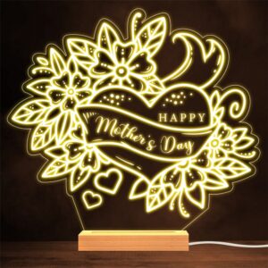 Happy Mother’s Day Tattoo Style Heart Flowers…