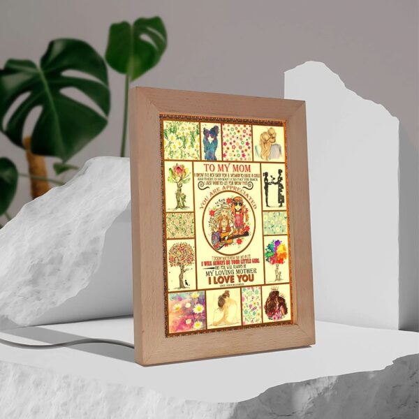 Hippie Family Daughter To My Mom Frame Lamp, Picture Frame Light, Frame Lamp, Mother’s Day Gifts