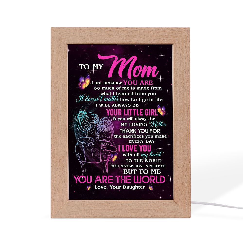 I Am Because You Are Frame Lamp, Picture Frame Light, Frame Lamp, Mother’s Day Gifts I Am Because You Are Frame Lamp, Picture Frame Light, Frame Lamp, Mother’s Day Gifts