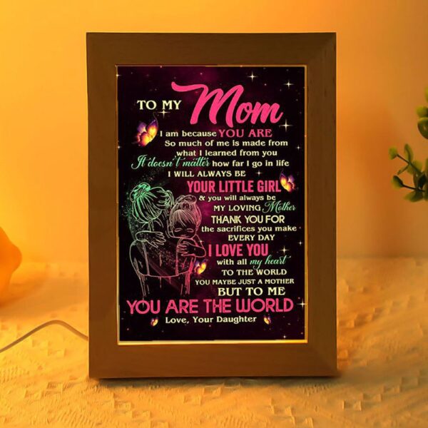 I Am Because You Are Frame Lamp, Picture Frame Light, Frame Lamp, Mother’s Day Gifts