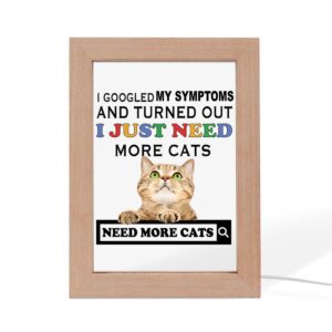 I Just Need More Cats Frame Lamp,…