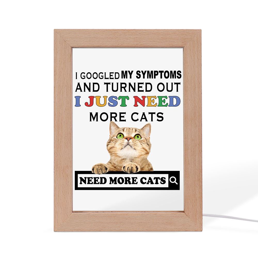 I Just Need More Cats Frame Lamp, Picture Frame Light, Frame Lamp, Mother’s Day Gifts