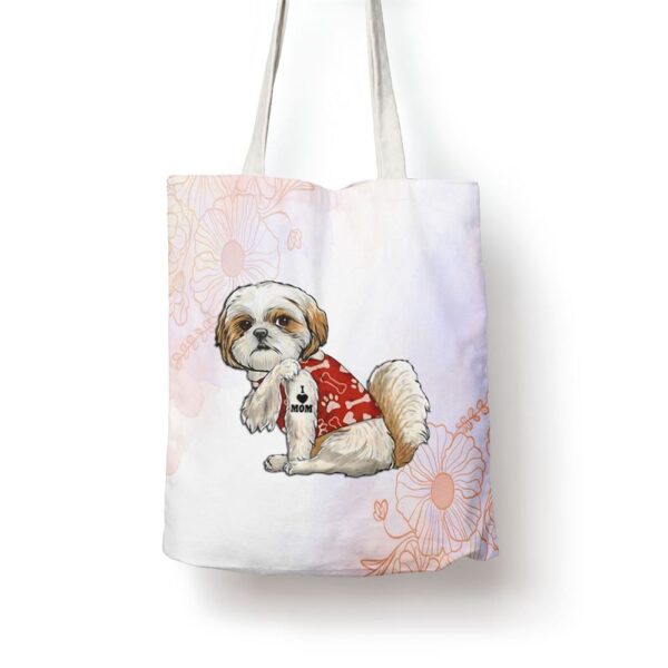 I Love Mom Tattoo Shih Tzu Mom Funny Mothers Day Gift Tote Bag, Mom Tote Bag, Tote Bags For Moms, Mother’s Day Gifts