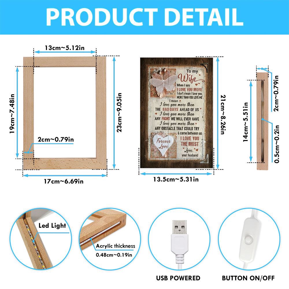 I Love You The Most Frame Lamp, Picture Frame Light, Frame Lamp, Mother’s Day Gifts I Love You The Most Frame Lamp, Picture Frame Light, Frame Lamp, Mother’s Day Gifts