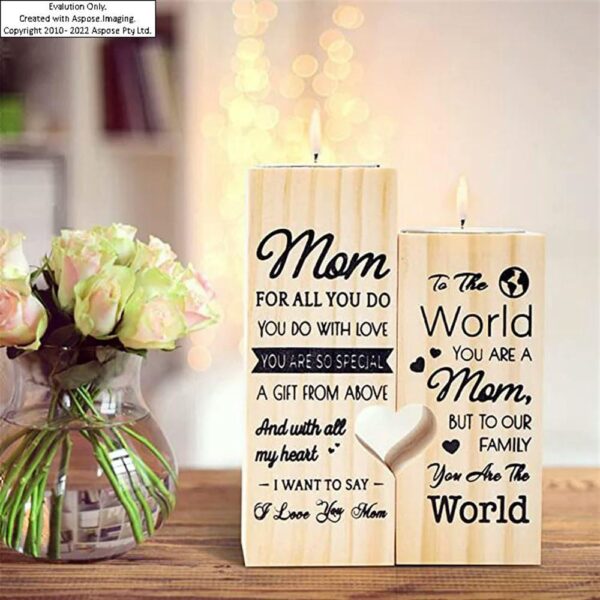 I Want To Say I Love You Mom To The World Candle Holder, Mothers Day Candle