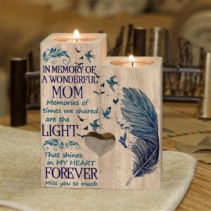 In Memory Of A Wonderful Mom Wooden Memorial Candlestick Gifts for Mom Mother s Day Candlestick 1 tdhnj2.jpg