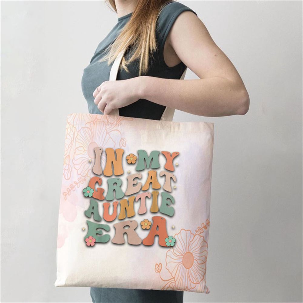 In My Great Auntie Era Baby Announcement Great Mothers Day Tote Bag, Mom Tote Bag, Tote Bags For Moms, Mother’s Day Gifts