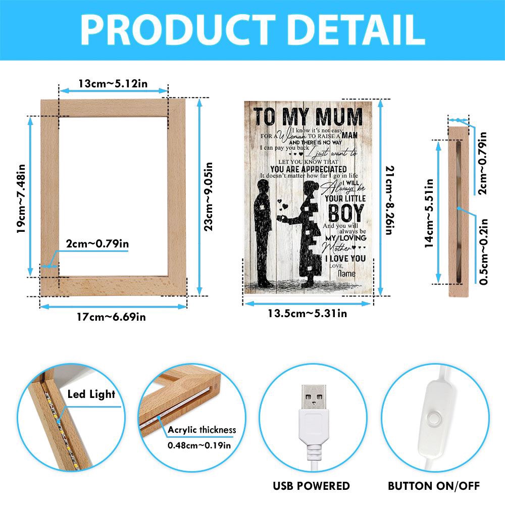 It’S Not Easy From Son To Mum Frame Lamp, Picture Frame Light, Frame Lamp, Mother’s Day Gifts It’S Not Easy From Son To Mum Frame Lamp, Picture Frame Light, Frame Lamp, Mother’s Day Gifts