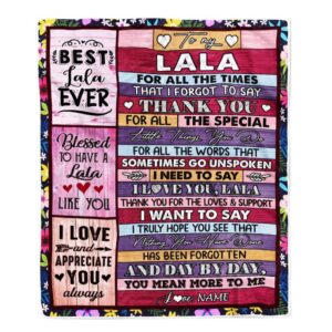 Lala Blanket From Granddaughter Grandson Thank You For The Love Personalized Blanket For Mom Mother s Day Gifts Blanket 1 hedh8f.jpg