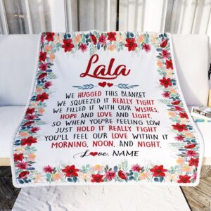 Lala Blanket From Grandkids Grandson Granddaughter We Hugged This Blanket Personalized Blanket For Mom Mother s Day Gifts Blanket 2 blo7sh.jpg