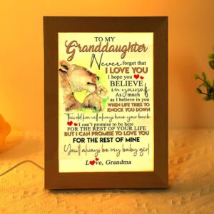 Lion Mother And Cub Baby Lion To My Granddaughter Frame Lamp Picture Frame Light Frame Lamp Mother s Day Gifts 2 pdmzq1.jpg