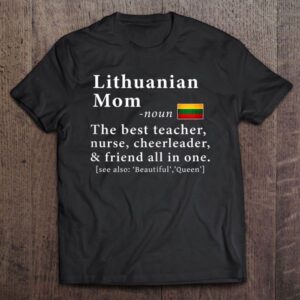 Lithuanian Mom Definition Tee Lithuania Flag Mother’s…
