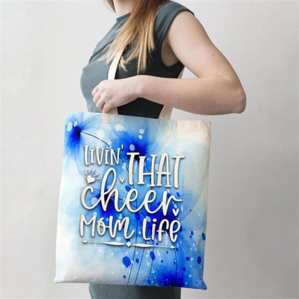Livin That Cheer Mom Life Birthday Mom Mothers Day Family Tote Bag, Mom Tote Bag, Tote Bags For Moms, Gift Tote Bags