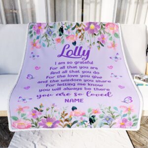 Lolly Blanket From Granddaughter Grandson Floral Butterfly Love You Give Personalized Blanket For Mom Mother s Day Gifts Blanket 2 j04ecx.jpg