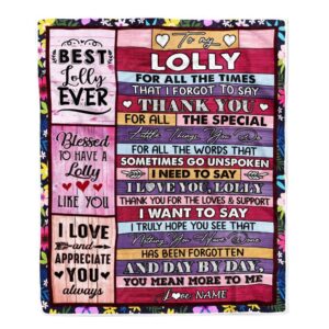 Lolly Blanket From Granddaughter Grandson Thank You…