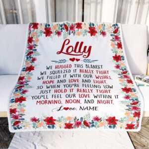 Lolly Blanket From Grandkids Grandson Granddaughter We Hugged This Blanket Personalized Blanket For Mom Mother s Day Gifts Blanket 2 orfkhh.jpg