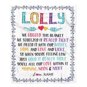 Lolly Blanket From Grandkids We Hugged This Blanket Personalized Blanket For Mom Mother s Day Gifts Blanket 1 zbmsye.jpg