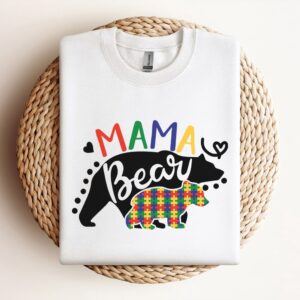 Mama Bear Autism Sweatshirt, Mother Sweatshirt, Sweatshirt…