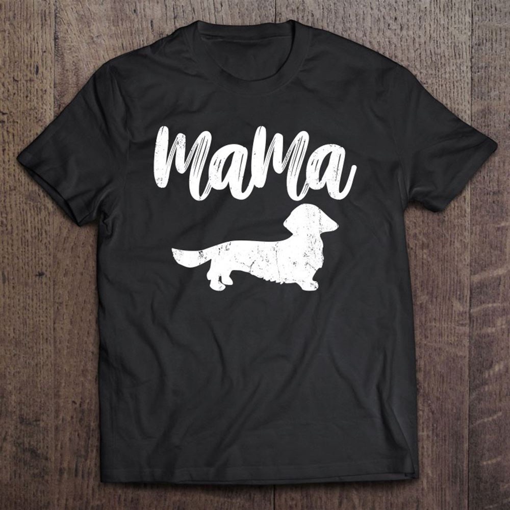 Mama Dachshund (long-hair) Vintage For Mother T-Shirt, Mother’s Day Shirts, Mother’s Shirts