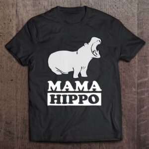 Mama Hippo Animal Mother Mom Gift T-Shirt,…