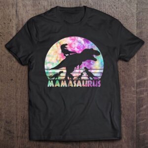 Mamasaurus Tie Dye Sunset Funny Dinosaur Mother…
