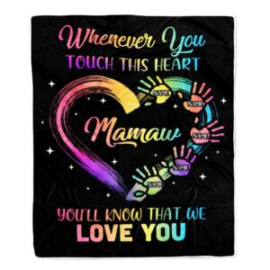 Mamaw Blanket From Grandkids Granddaughter Grandson We…