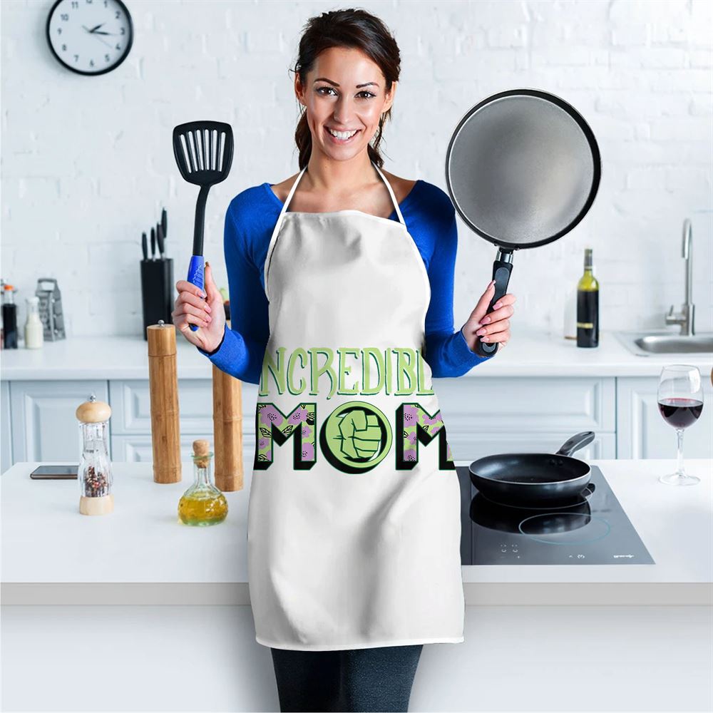 Marvel Mothers Day Hulk Incredible Mom Apron, Mothers Day Apron, Mother’s Day Gifts
