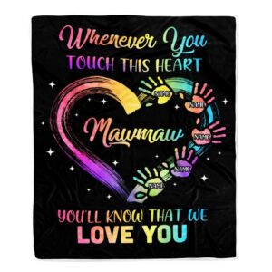 Mawmaw Blanket From Grandkids Granddaughter Grandson We…