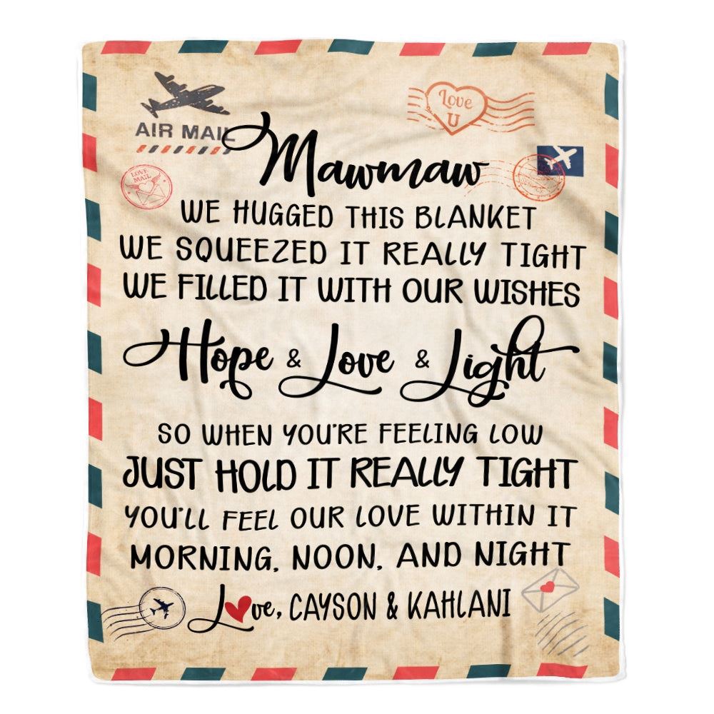 Mawmaw Blanket From Grandkids We Hugged This Blanket Mail Letter, Personalized Blanket For Mom, Mother’s Day Gifts Blanket Mawmaw Blanket From Grandkids We Hugged This Blanket Mail Letter, Personalized Blanket For Mom, Mother’s Day Gifts Blanket