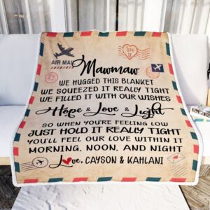 Mawmaw Blanket From Grandkids We Hugged This Blanket Mail Letter Personalized Blanket For Mom Mother s Day Gifts Blanket 2 bpitez.jpg