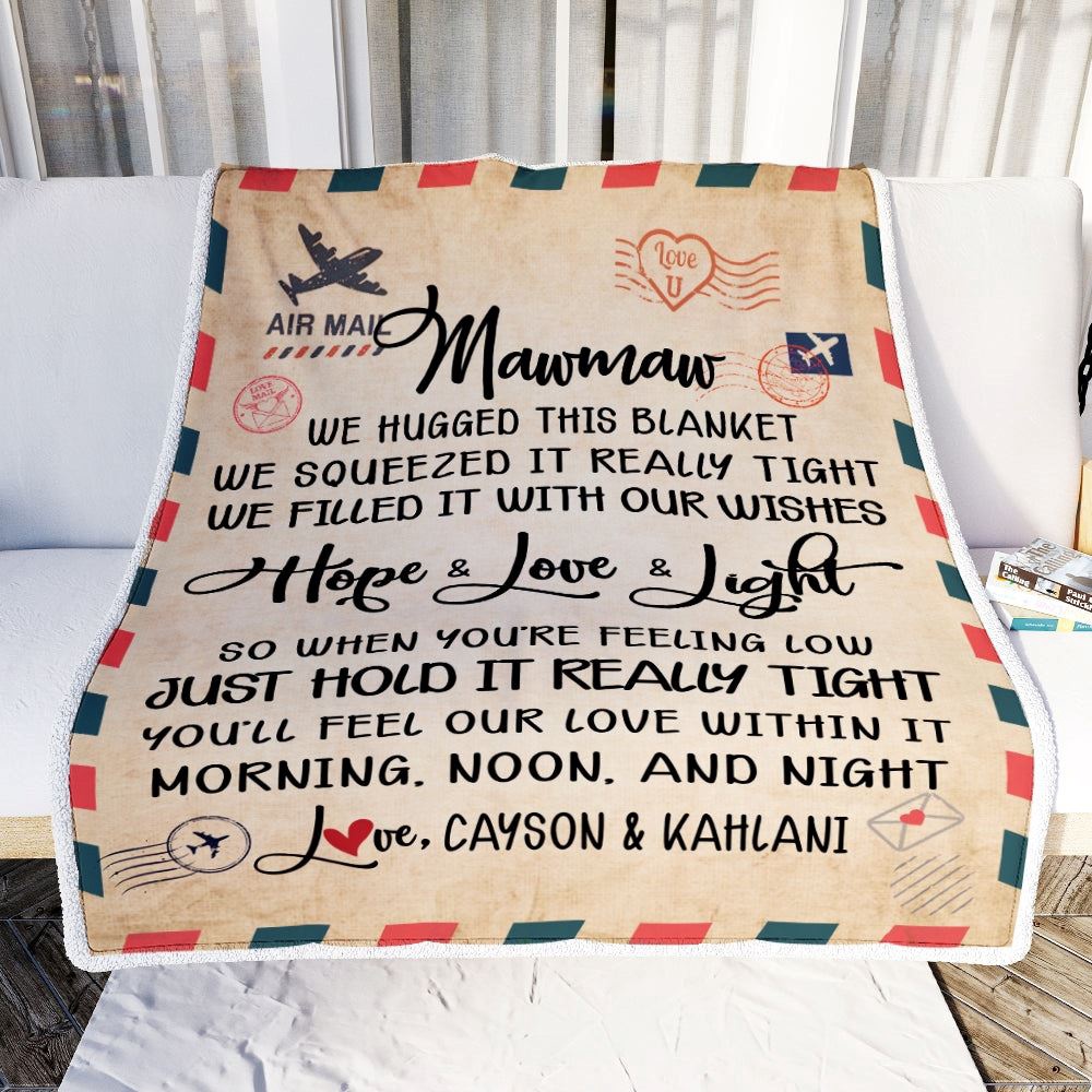 Mawmaw Blanket From Grandkids We Hugged This Blanket Mail Letter, Personalized Blanket For Mom, Mother’s Day Gifts Blanket Mawmaw Blanket From Grandkids We Hugged This Blanket Mail Letter, Personalized Blanket For Mom, Mother’s Day Gifts Blanket