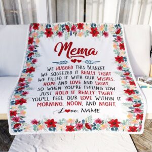Mema Blanket From Grandkids Grandson Granddaughter We Hugged This Blanket Mema Birthday Personalized Blanket For Mom Mother s Day Gifts Blanket 2 p4wbbh.jpg