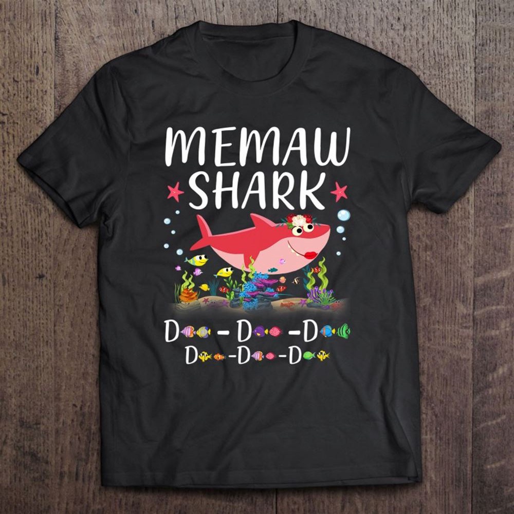 Memaw Shark Shirt, Funny Mother’s Day Floral Gift T-Shirt, Mother’s Day Shirts, Mother’s Shirts