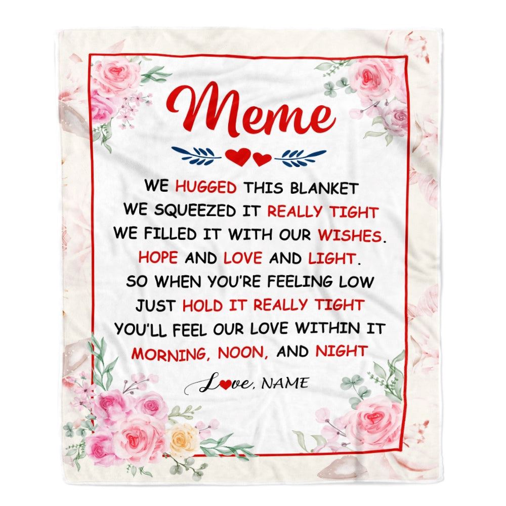 Meme Blanket From Grandkids Granddaughter Grandson We Hugged This Blanket Floral, Personalized Blanket For Mom, Mother’s Day Gifts Blanket Meme Blanket From Grandkids Granddaughter Grandson We Hugged This Blanket Floral, Personalized Blanket For Mom, Mother’s Day Gifts Blanket