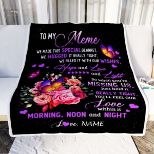 Meme Blanket From Grandkids Granddaughter We Made This Special Blanket Flower Personalized Blanket For Mom Mother s Day Gifts Blanket 2 vv31p3.jpg