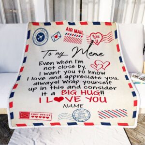 Meme Blanket From Grandkids I Love You Hugs Air Mail Letter Personalized Blanket For Mom Mother s Day Gifts Blanket 2 qqtuvx.jpg