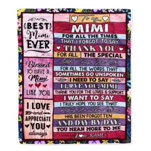 Mimi Blanket From Granddaughter Grandson Thank You…