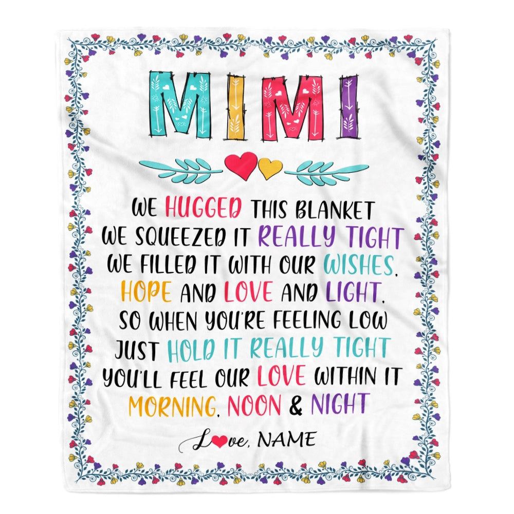Mimi Blanket From Grandkids We Hugged This Blanket, Personalized Blanket For Mom, Mother’s Day Gifts Blanket Mimi Blanket From Grandkids We Hugged This Blanket, Personalized Blanket For Mom, Mother’s Day Gifts Blanket