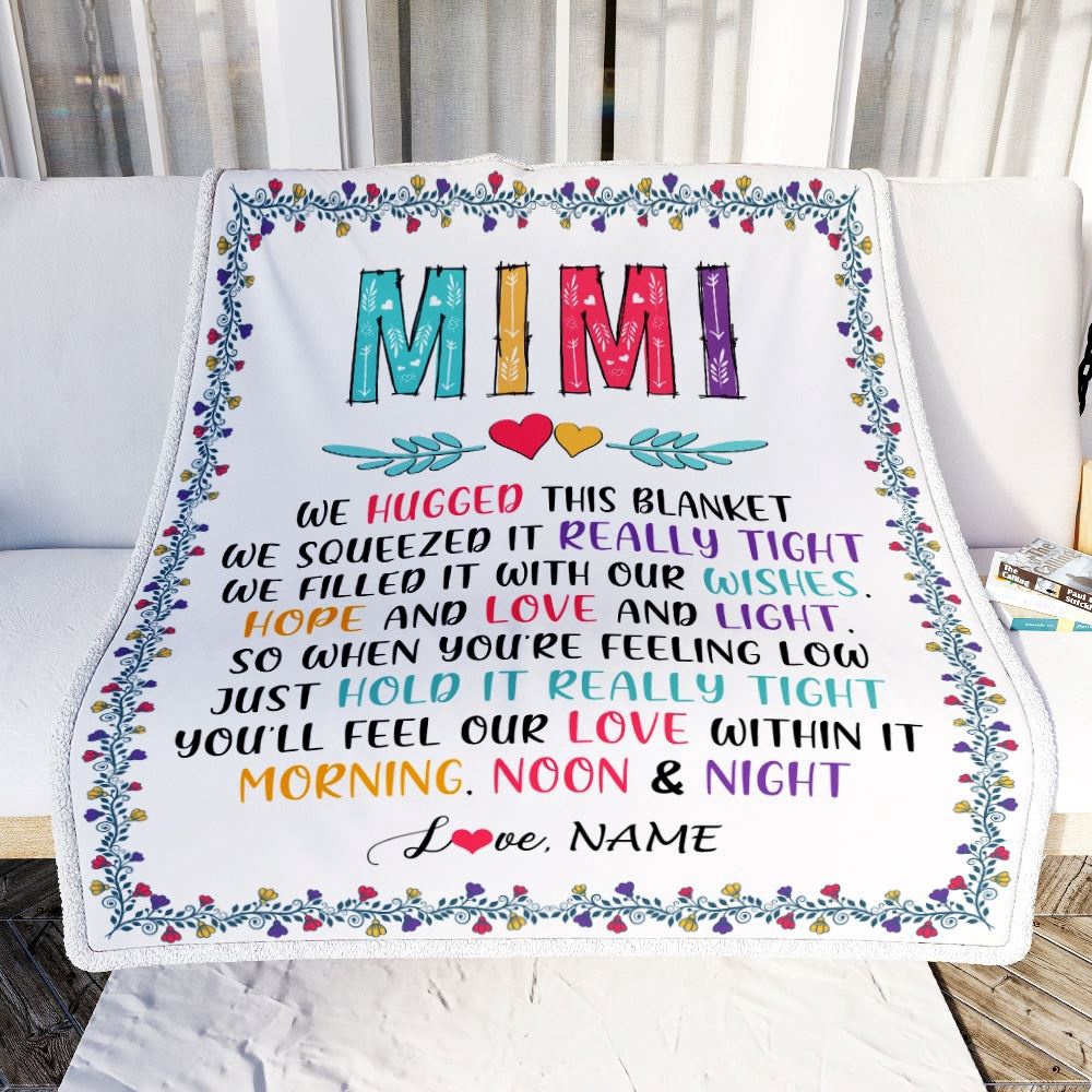 Mimi Blanket From Grandkids We Hugged This Blanket, Personalized Blanket For Mom, Mother’s Day Gifts Blanket Mimi Blanket From Grandkids We Hugged This Blanket, Personalized Blanket For Mom, Mother’s Day Gifts Blanket