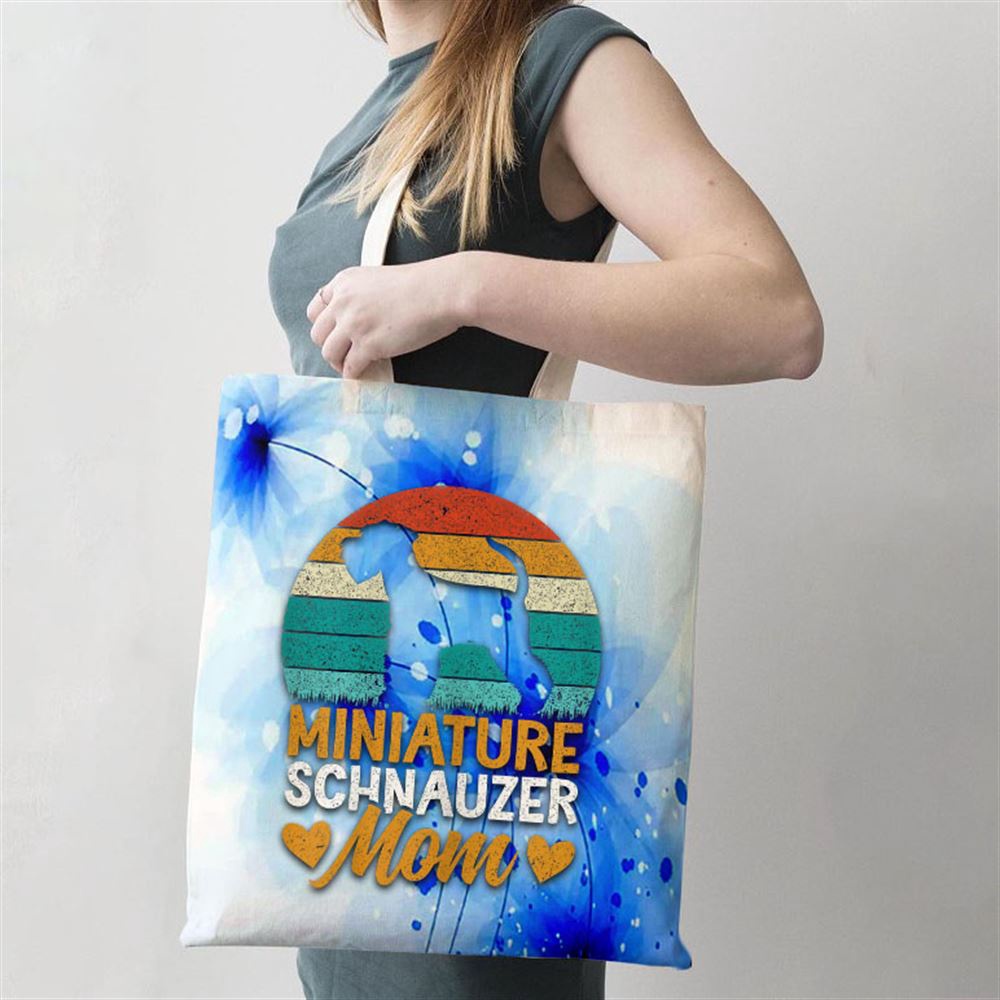 Miniatur Schnauzer Mom Pet Dog Breed Pet Paw Tote Bag, Mom Tote Bag, Tote Bags For Moms, Gift Tote Bags