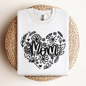 Mom Floral Heart Sweatshirt, Mother Sweatshirt, Sweatshirt…