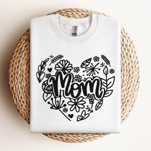 Mom Floral Heart Sweatshirt, Mother Sweatshirt, Sweatshirt For Mom, Mum Sweatshirt