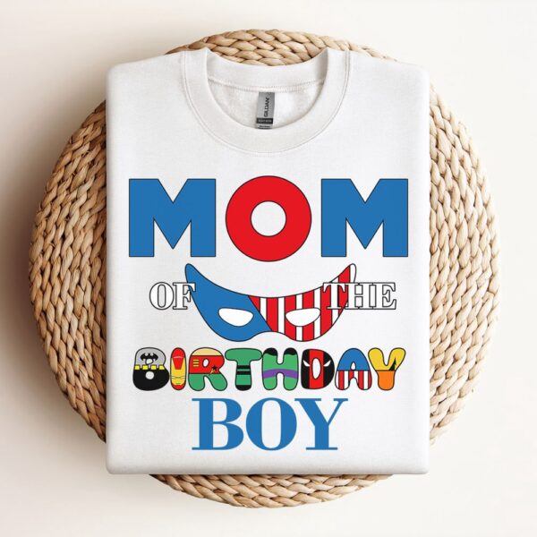 Mom Of The Superheroes Birthday Boy Sweatshirt, Mother Sweatshirt, Sweatshirt For Mom, Mum Sweatshirt