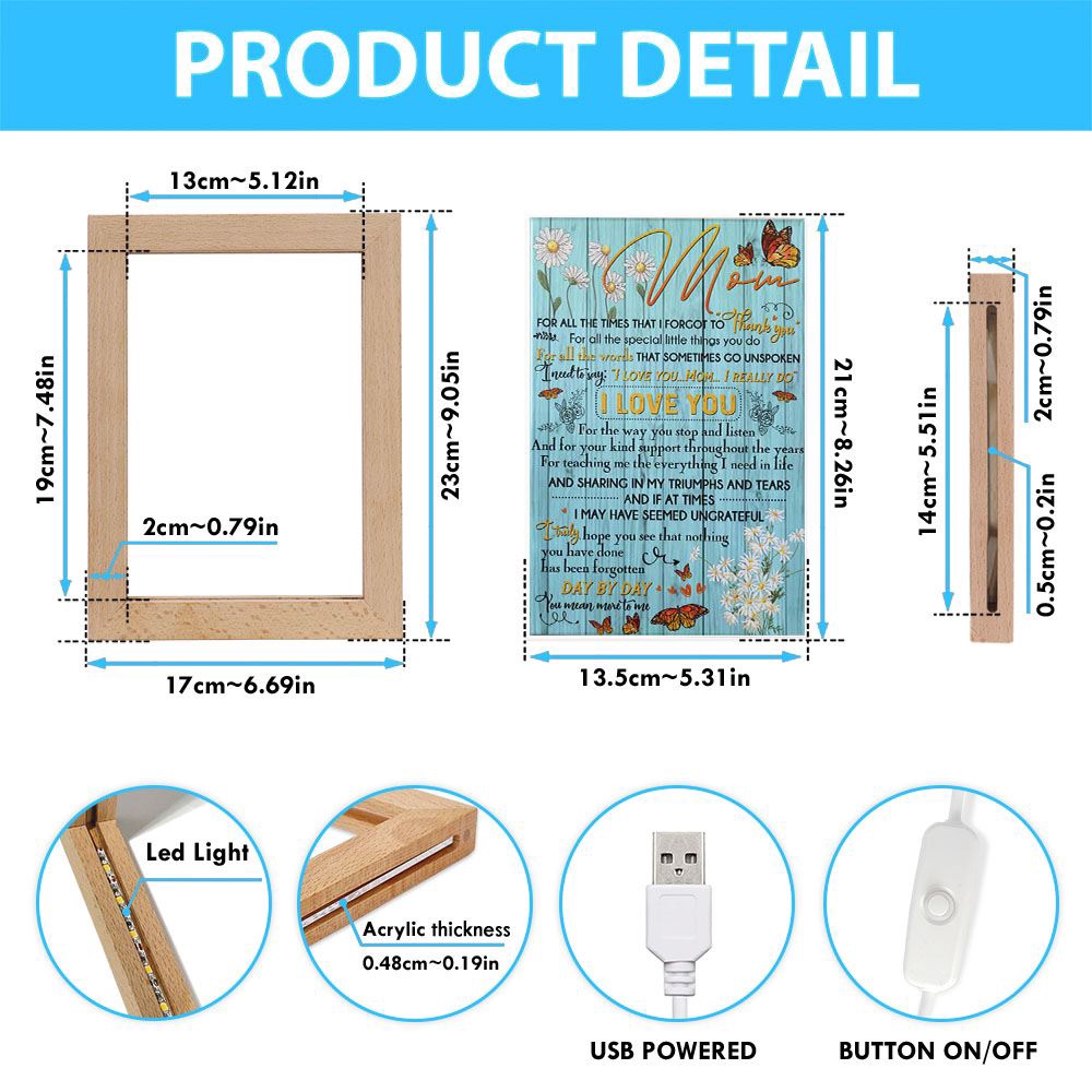 Mom, Thank You For Everything Frame Lamp, Picture Frame Light, Frame Lamp, Mother’s Day Gifts Mom, Thank You For Everything Frame Lamp, Picture Frame Light, Frame Lamp, Mother’s Day Gifts