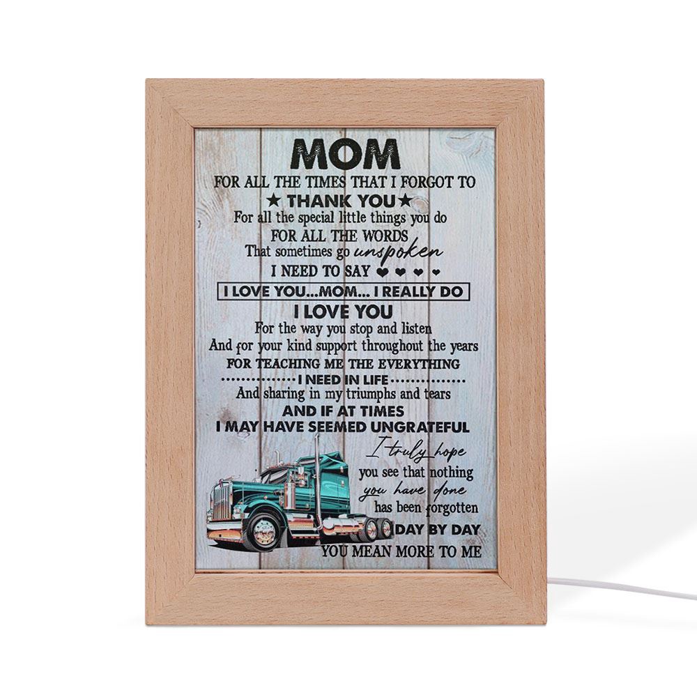Mom, Thank You For Everything Truck Frame Lamp, Picture Frame Light, Frame Lamp, Mother’s Day Gifts Mom, Thank You For Everything Truck Frame Lamp, Picture Frame Light, Frame Lamp, Mother’s Day Gifts