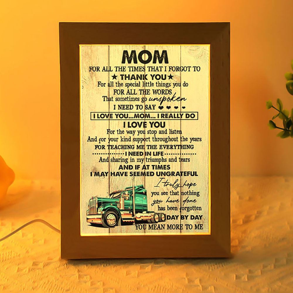 Mom, Thank You For Everything Truck Frame Lamp, Picture Frame Light, Frame Lamp, Mother’s Day Gifts Mom, Thank You For Everything Truck Frame Lamp, Picture Frame Light, Frame Lamp, Mother’s Day Gifts