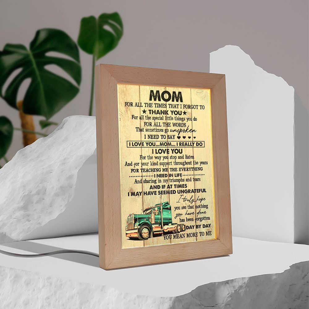 Mom, Thank You For Everything Truck Frame Lamp, Picture Frame Light, Frame Lamp, Mother’s Day Gifts Mom, Thank You For Everything Truck Frame Lamp, Picture Frame Light, Frame Lamp, Mother’s Day Gifts