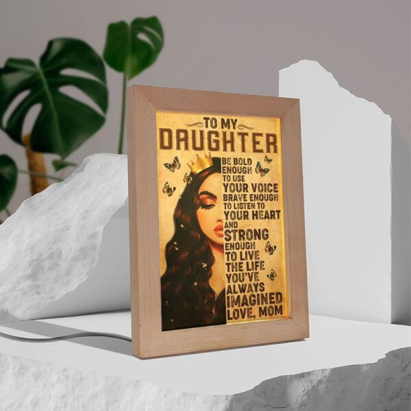 Mom To Daughter Frame Lamp, Picture Frame Light, Frame Lamp, Mother’s Day Gifts