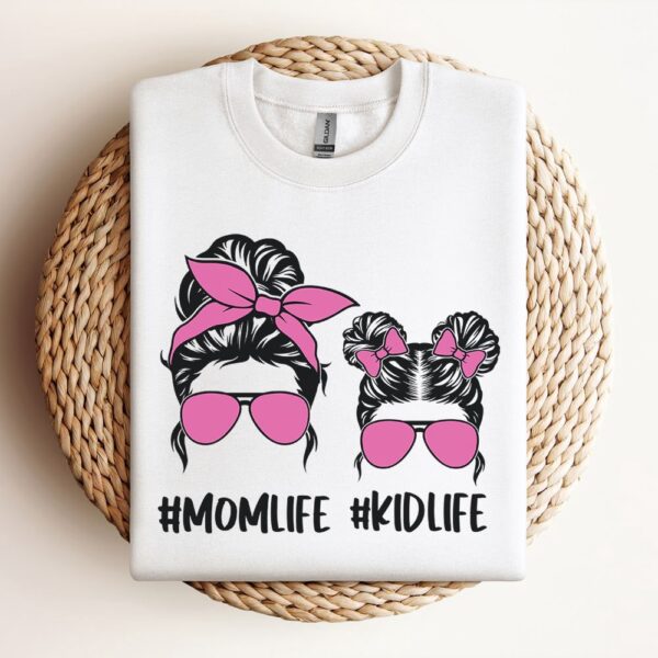 Momlife Kidlife Pink Sweatshirt, Mother Sweatshirt, Sweatshirt For Mom, Mum Sweatshirt